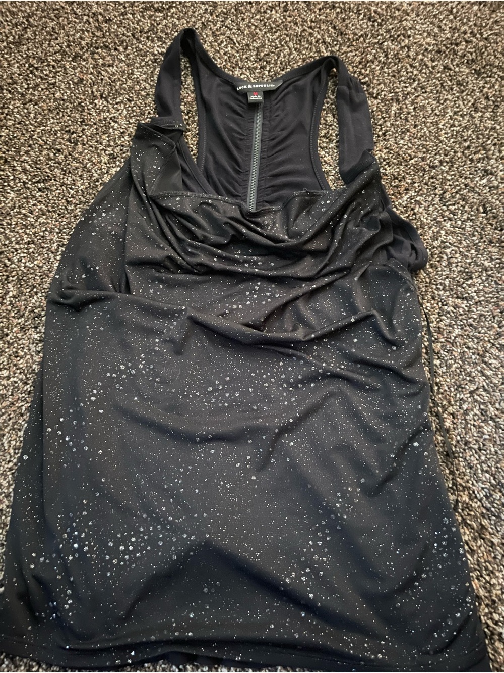 Rock & Republic Black Zip-Back